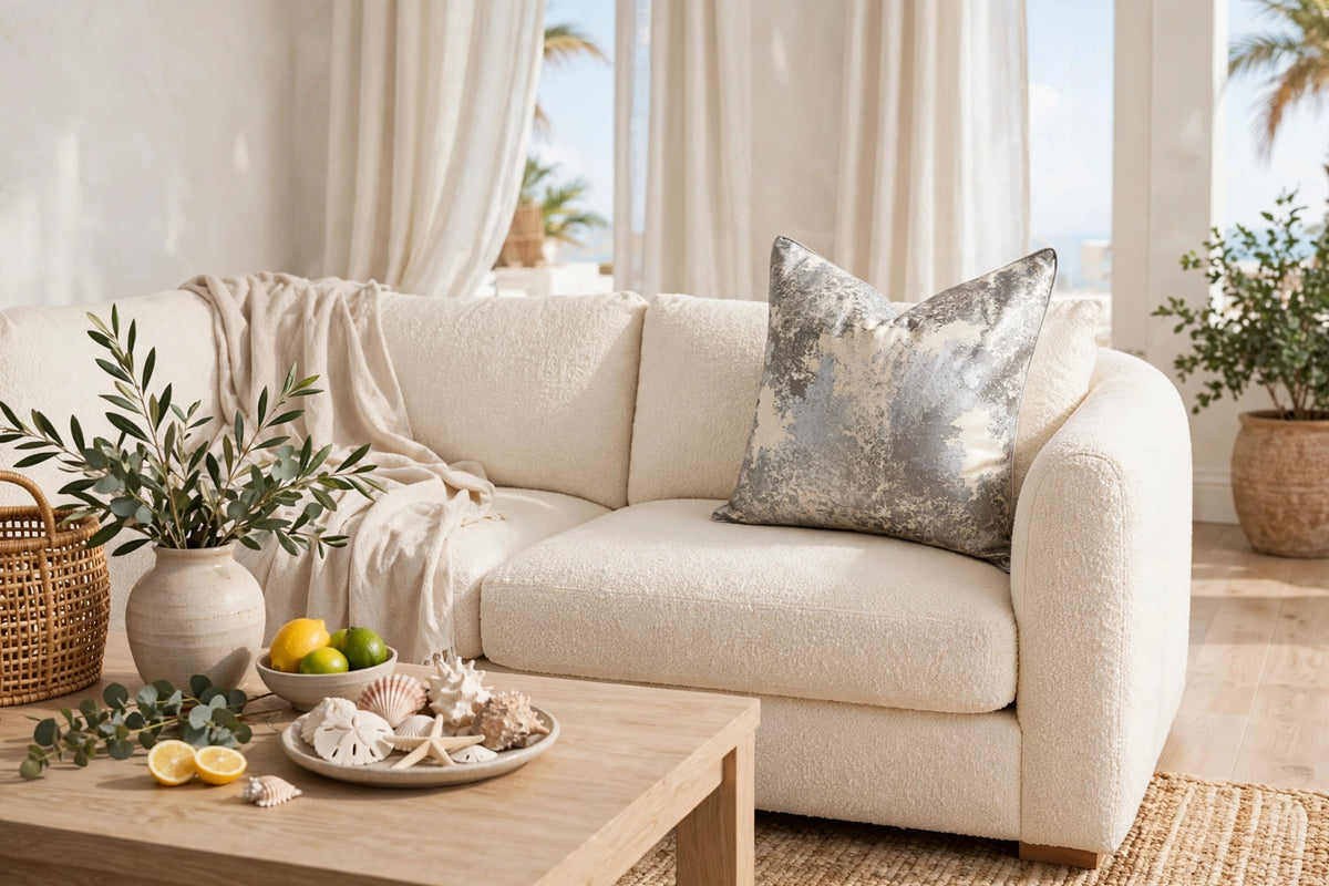 Silver Grey Velvet Bow Luxury Throw Pillow | Modern Textured Home Décor