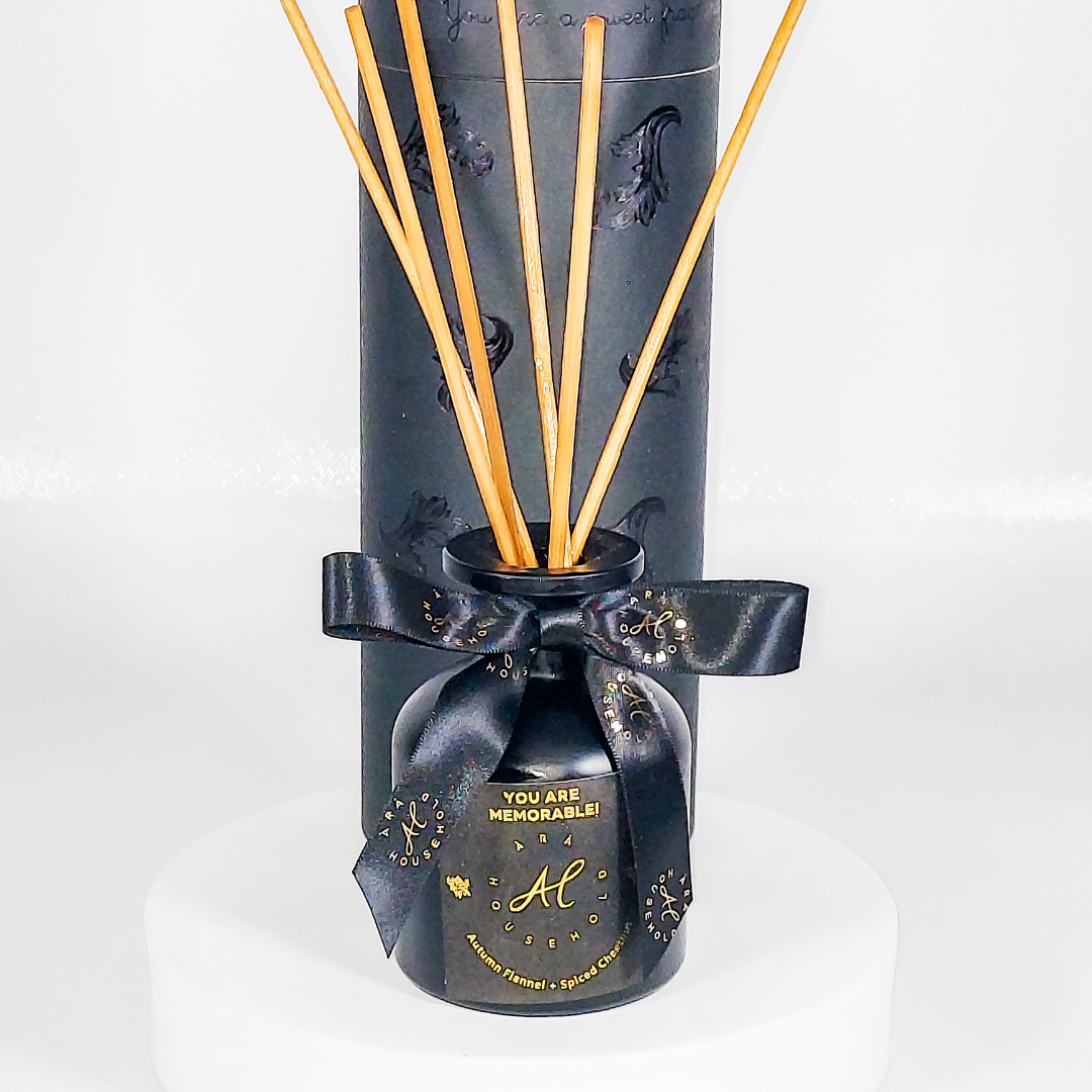 Premium reed diffuser with roasted nut and spice fragrance