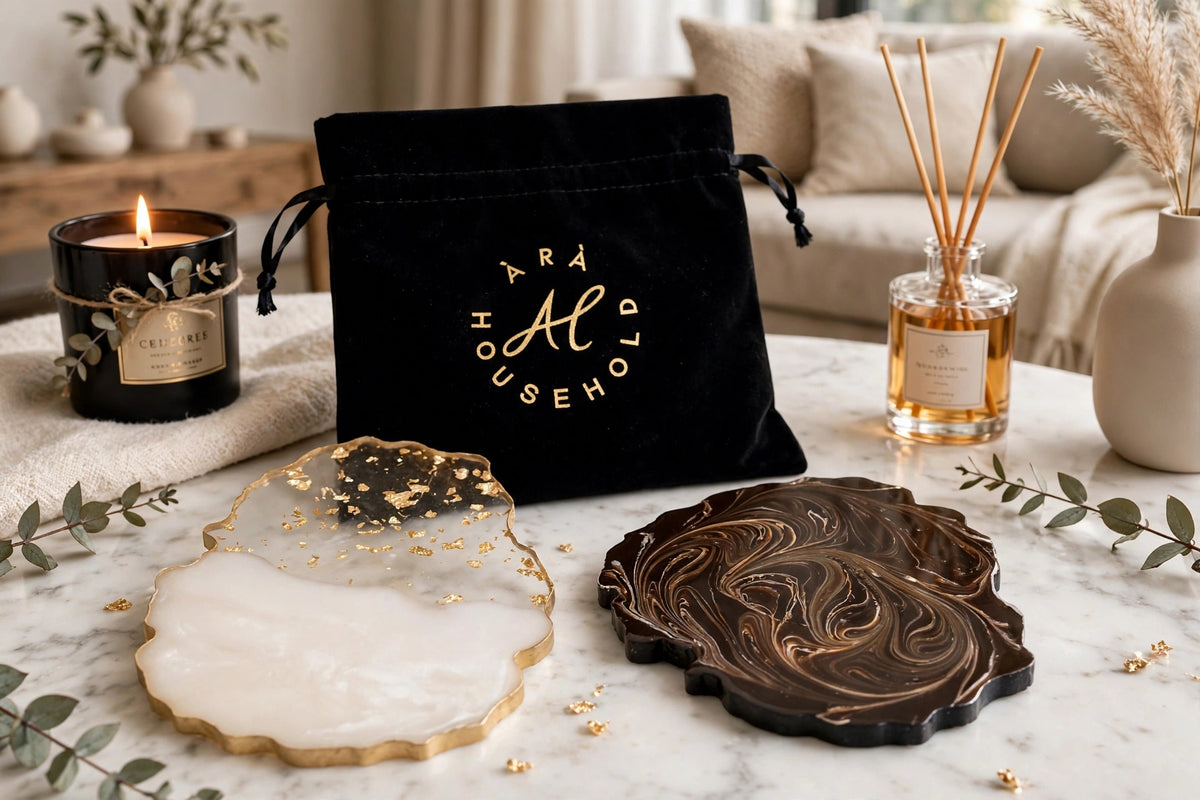 Double Luxury Decorative Coasters | Modern Home Accent