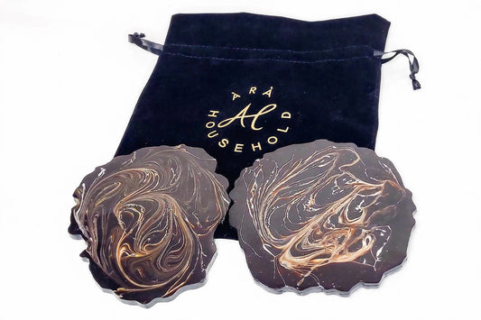Double Luxury Decorative Coasters | Modern Home Accent