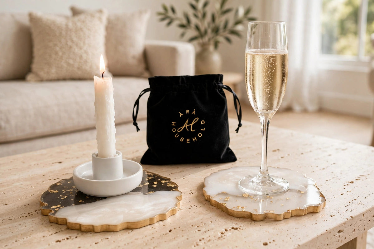 Double Luxury Decorative Coasters | Modern Home Accent