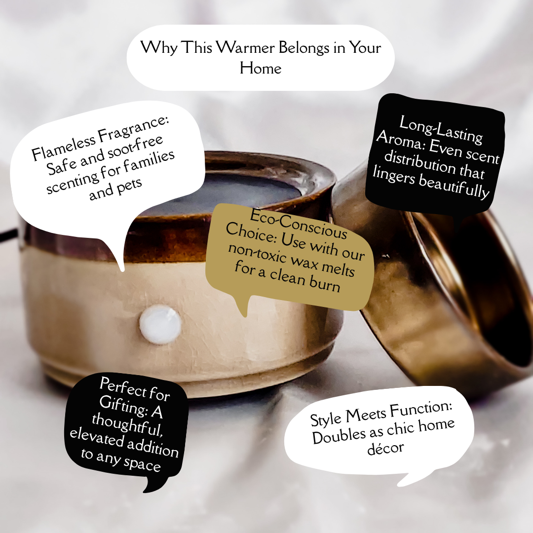 Brown Ceramic Wax Warmer | Elegant Flameless Fragrance