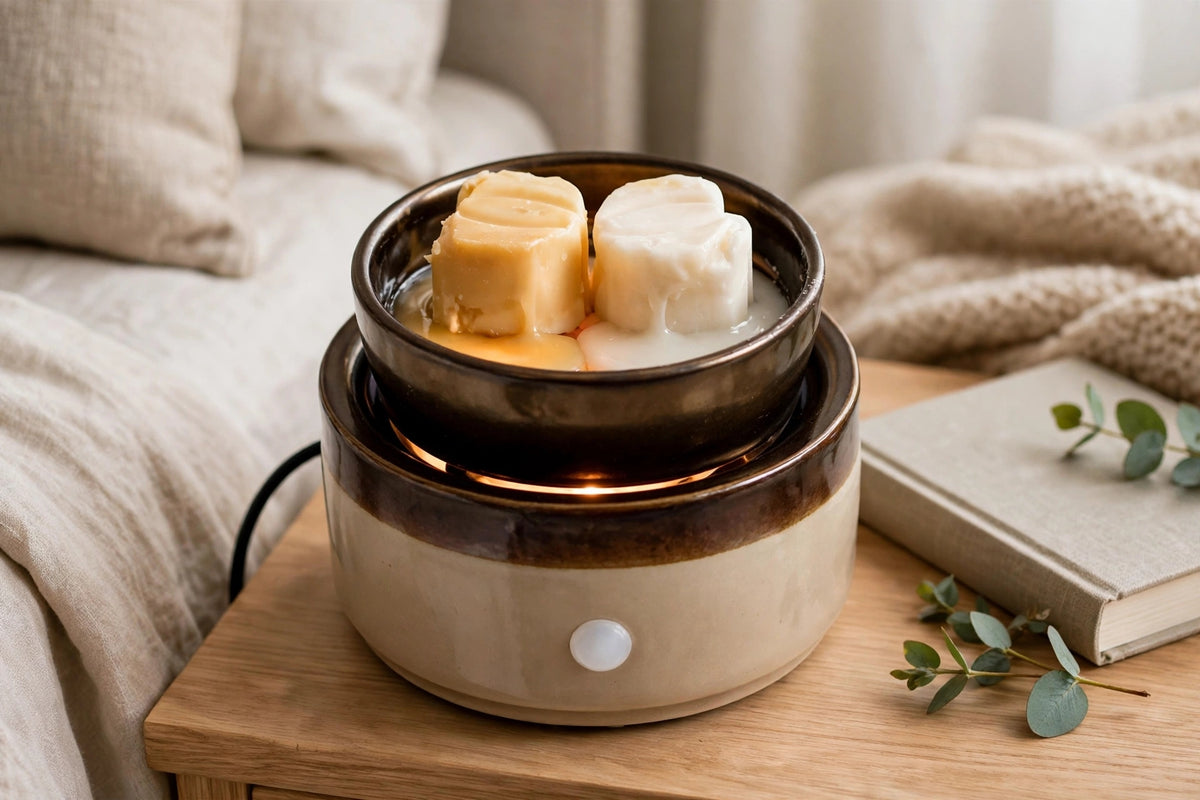 Brown Ceramic Wax Warmer | Elegant Flameless Fragrance