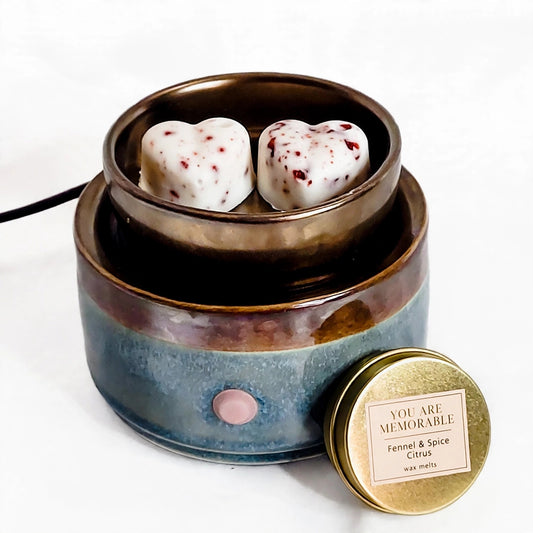 Teal Ceramic Wax Warmer | Elegant Flameless Fragrance
