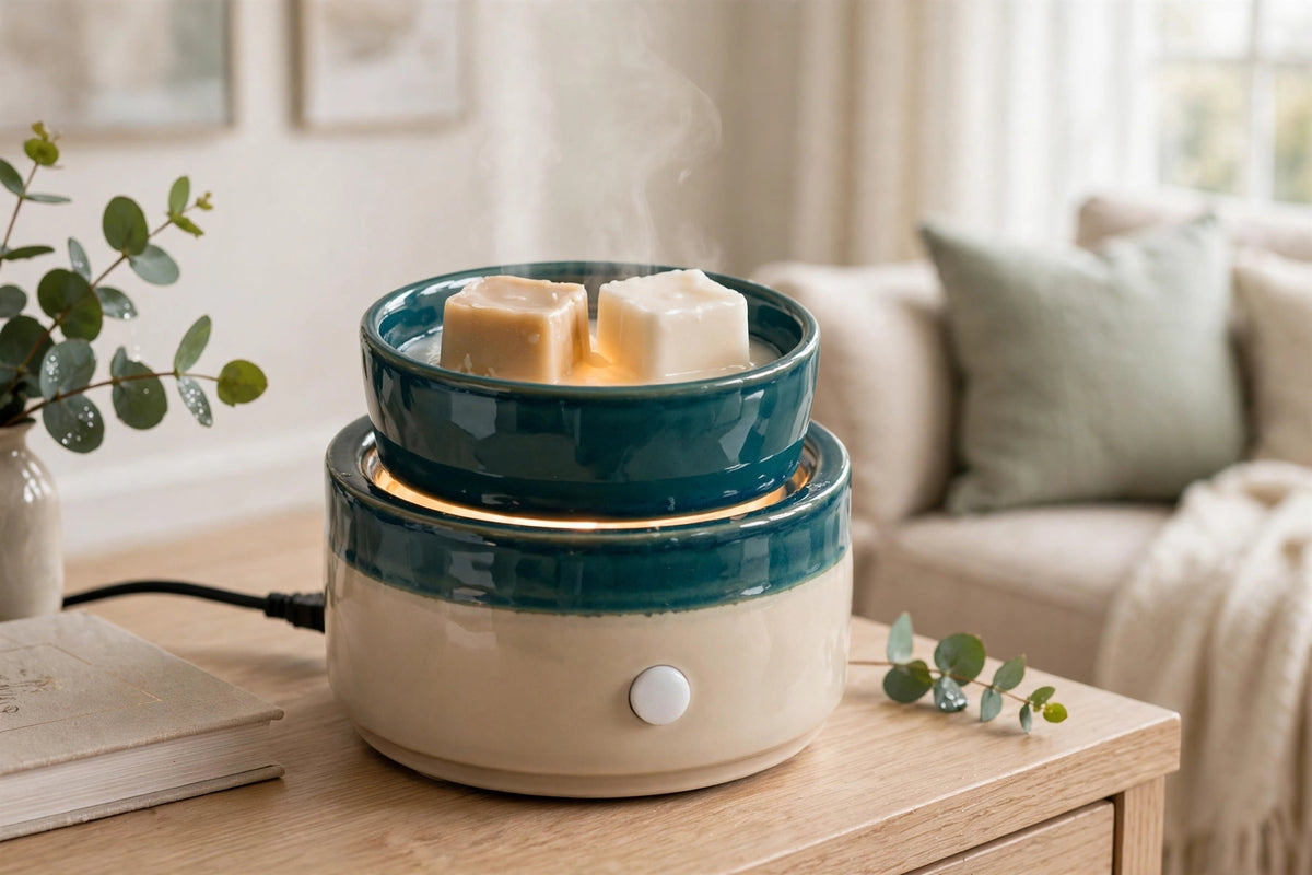Teal Ceramic Wax Warmer | Elegant Flameless Fragrance