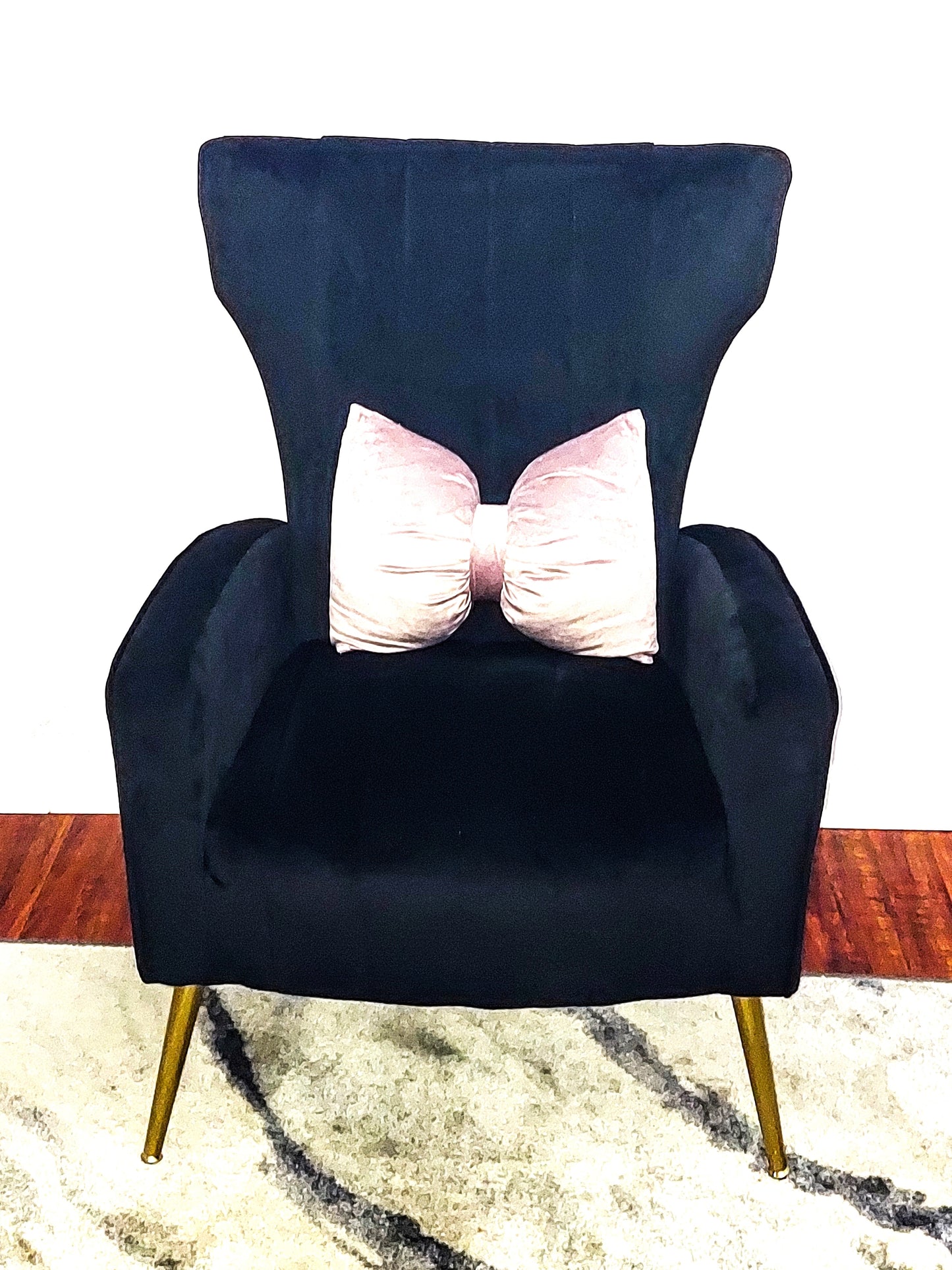 Bow-Shaped Luxury Accent Throw Pillow (Dusty Rose)